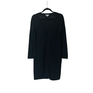 Garnet Hill Women’s Sweater 100% Cashmere Cardigan Size S Buttons V-neck Black